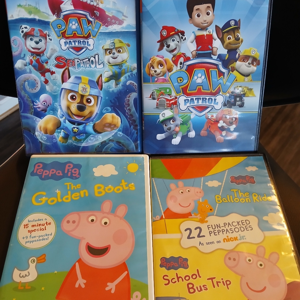 Paw Patrol and Peppa Pig Dvd Lot